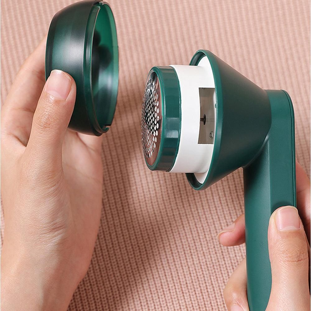 Electric Lint Catcher USB Rechargeable Bobble Remover Fabric Shaver for Clothes Green V1263-JX-7133-2