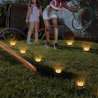 10Pcs Mini Solar Ground Lights Outdoor Pathway Decorative Lights for Yard Garden Decor Warm Light V1263-JX-7134-1