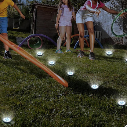 10Pcs Mini Solar Ground Lights Outdoor Pathway Decorative Lights for Yard Garden Decor White Light V1263-JX-7134-2
