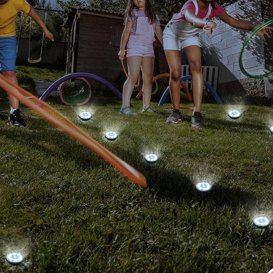 10Pcs Mini Solar Ground Lights Outdoor Pathway Decorative Lights for Yard Garden Decor White Light V1263-JX-7134-2