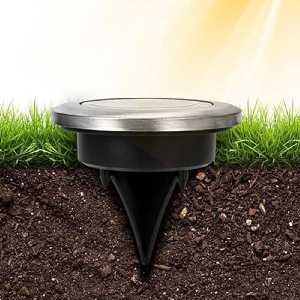 10Pcs Mini Solar Ground Lights Outdoor Pathway Decorative Lights for Yard Garden Decor White Light V1263-JX-7134-2