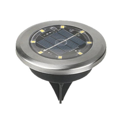 10Pcs Mini Solar Ground Lights Outdoor Pathway Decorative Lights for Yard Garden Decor White Light V1263-JX-7134-2