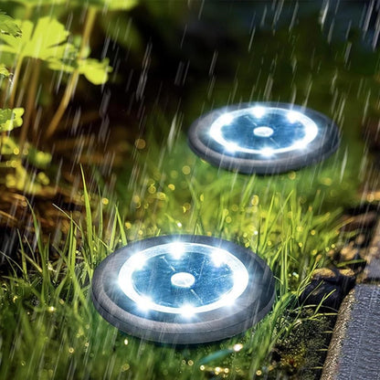 10Pcs Mini Solar Ground Lights Outdoor Pathway Decorative Lights for Yard Garden Decor White Light V1263-JX-7134-2
