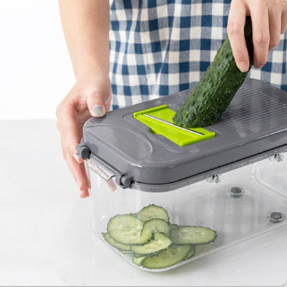 22-in-1 Vegetable Fruit Chopper Cutter Multifunctional Veggie Dicer Slicer with 13 Blades for Kitchen V1263-JX-7137