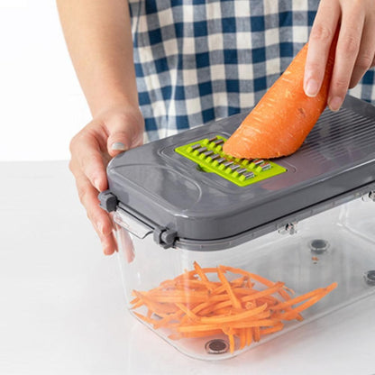 22-in-1 Vegetable Fruit Chopper Cutter Multifunctional Veggie Dicer Slicer with 13 Blades for Kitchen V1263-JX-7137