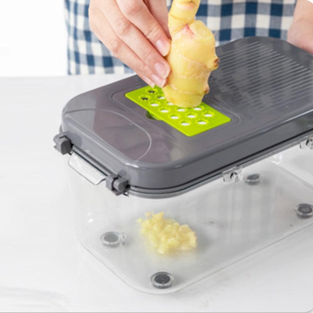 22-in-1 Vegetable Fruit Chopper Cutter Multifunctional Veggie Dicer Slicer with 13 Blades for Kitchen V1263-JX-7137