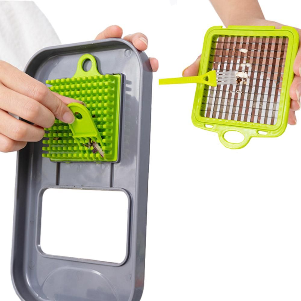 22-in-1 Vegetable Fruit Chopper Cutter Multifunctional Veggie Dicer Slicer with 13 Blades for Kitchen V1263-JX-7137