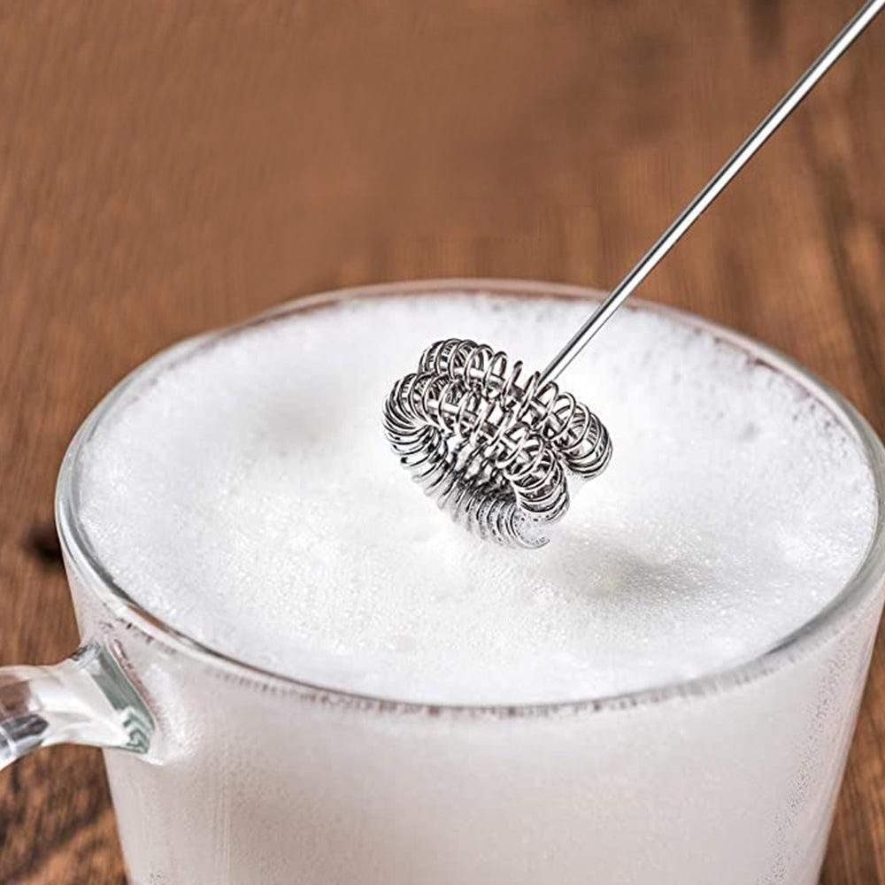 3 in 1 Handheld Electric Milk Frother USB Rechargeable Drink Coffee Mixer Foam Maker with 3 Whisks-Black V1263-JX-7140-2