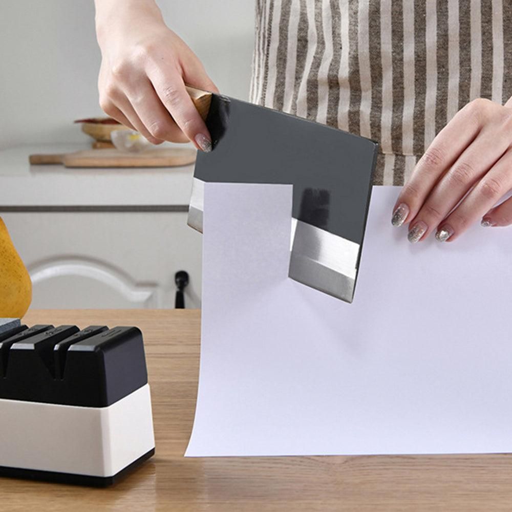 4-Grinding Electric Knife Sharpener USB Kitchen Scissor Sharpening Tool V1263-JX-7141