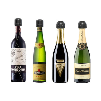 4Pcs Set Wine and Champagne Stopper Leakproof Bottle Sealer Cap V1263-JX-7142