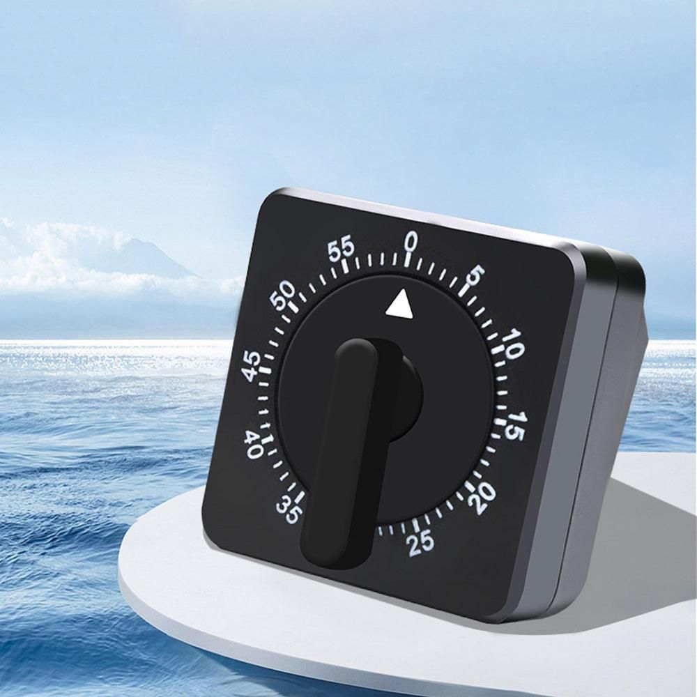 60-Minute Mechanical Kitchen Timer Visual Countdown Timer for Kitchen Cooking Study Black V1263-JX-7144-1