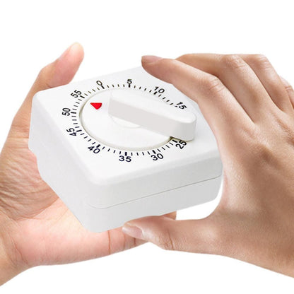 60-Minute Mechanical Kitchen Timer Visual Countdown Timer for Kitchen Cooking Study White V1263-JX-7144-2