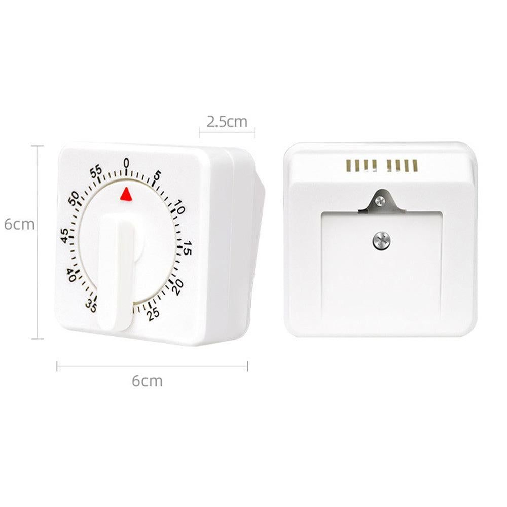 60-Minute Mechanical Kitchen Timer Visual Countdown Timer for Kitchen Cooking Study White V1263-JX-7144-2