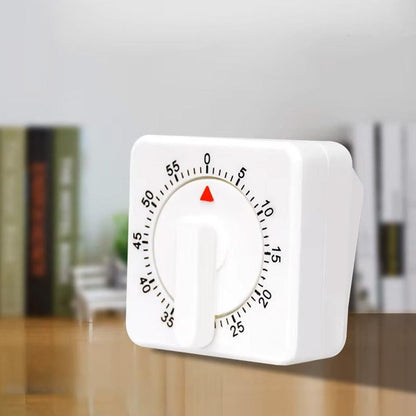 60-Minute Mechanical Kitchen Timer Visual Countdown Timer for Kitchen Cooking Study White V1263-JX-7144-2