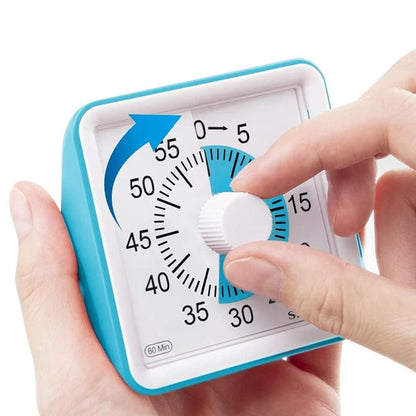 60-Minute Visual Timer Countdown Timer Time Management Tool for Sports Studying Blue V1263-JX-7145