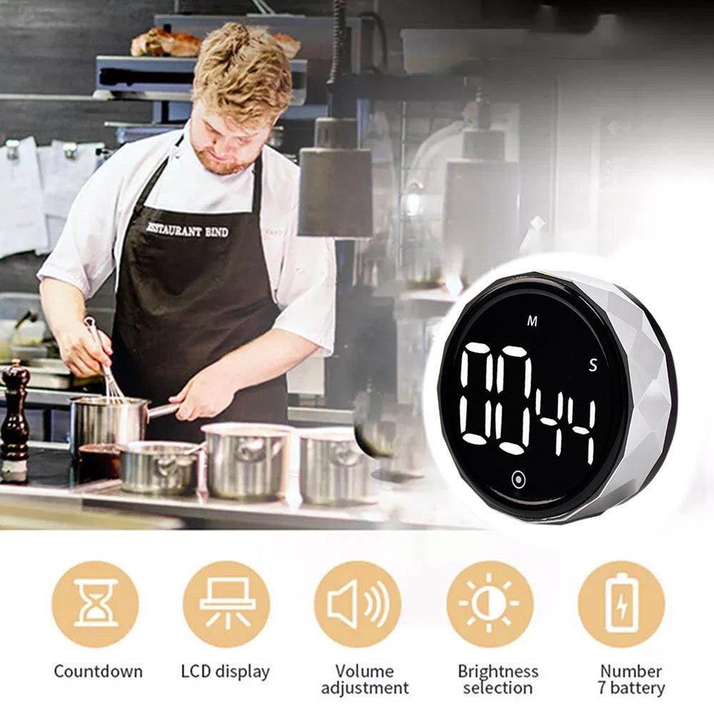 Digital Display Kitchen Timer Countdown Countup Cooking Alarm White V1263-JX-7146-1