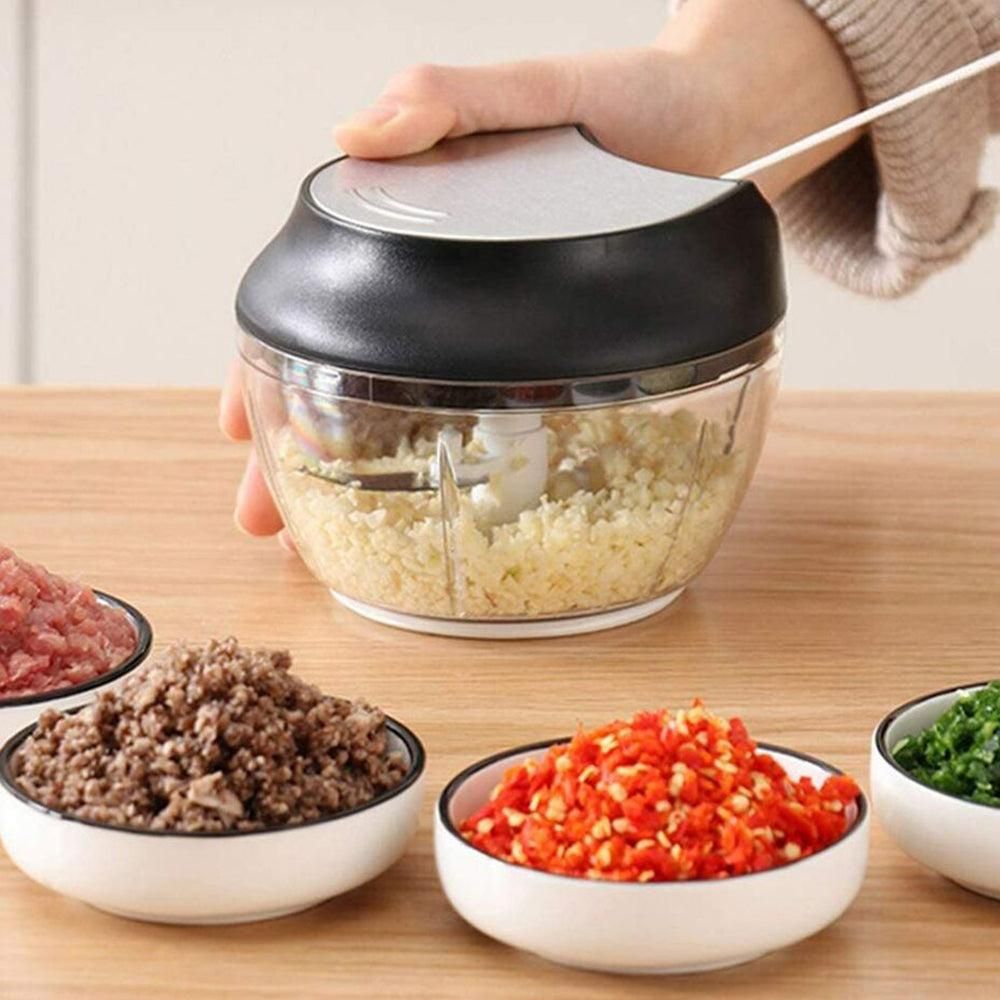 Easy Pull String Chopper Mincer Manual Mixer Slicer Dicer Blender Cutter Shredder for Onion Garlic V1263-JX-7148