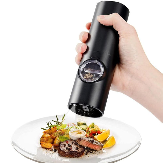 Electric Pepper Grinder Battery Operated Salt Mill Automatic Adjustable Coarseness Peppercorn Grinder V1263-JX-7149