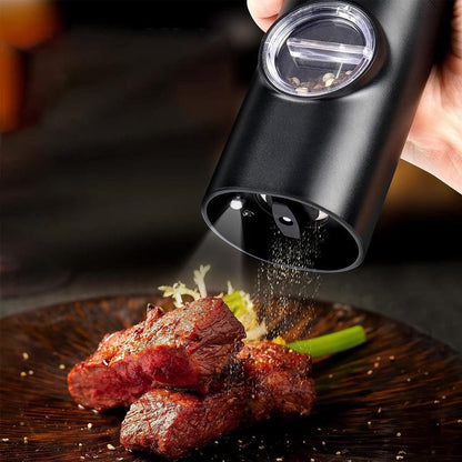 Electric Pepper Grinder Battery Operated Salt Mill Automatic Adjustable Coarseness Peppercorn Grinder V1263-JX-7149
