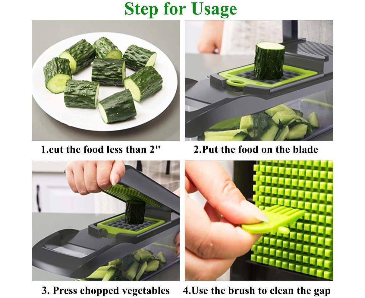 Vegetable Chopper - Mandoline Slicer - Black V1263-JX-715