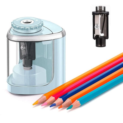 Electric Pencil Sharpener Automatic Fast Sharpener Battery Operated Pink V1263-JX-7152-1