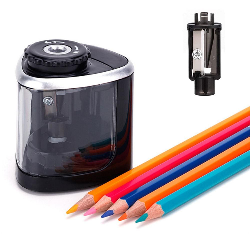 Electric Pencil Sharpener Automatic Fast Sharpener Battery Operated Pink V1263-JX-7152-1