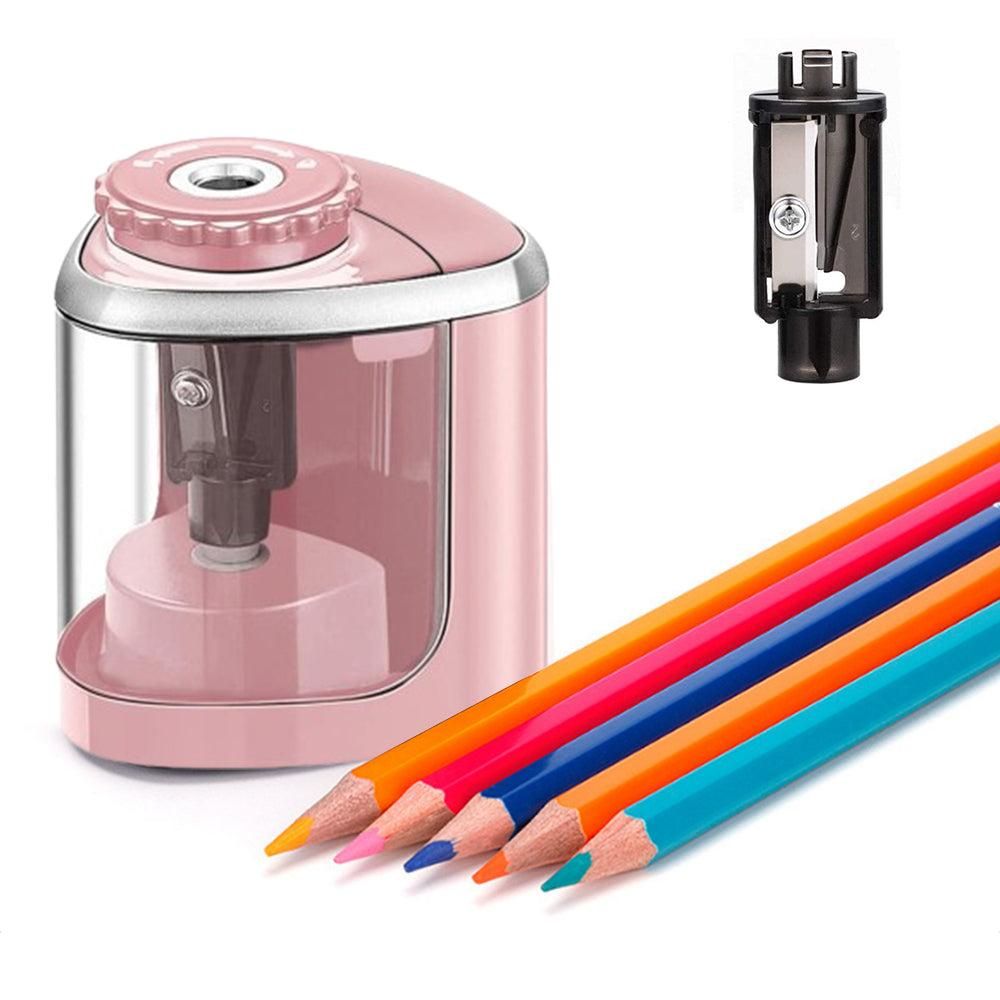 Electric Pencil Sharpener Automatic Fast Sharpener Battery Operated Blue V1263-JX-7152-2