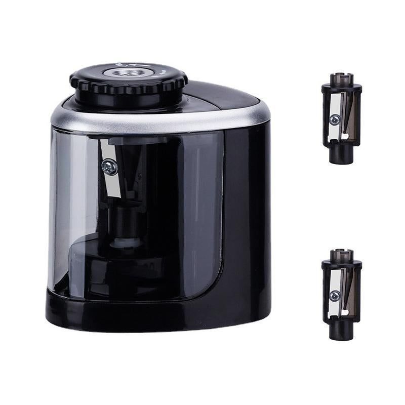 Electric Pencil Sharpener Automatic Fast Sharpener Battery Operated Black V1263-JX-7152-3