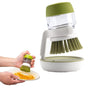 Multi-purpose Scrubbing Dish Brush with Soap Dispenser Cleaning Brush Kitchen Cleaning Tool Green V1263-JX-7154-1
