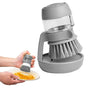 Multi-purpose Scrubbing Dish Brush with Soap Dispenser Cleaning Brush Kitchen Cleaning Tool Gray V1263-JX-7154-2