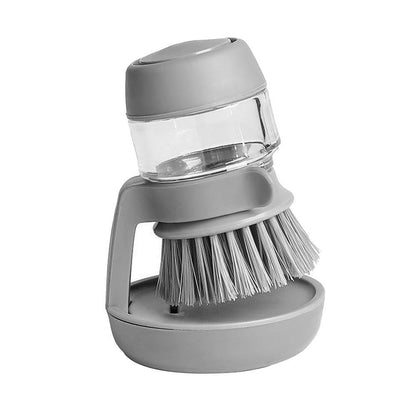 Multi-purpose Scrubbing Dish Brush with Soap Dispenser Cleaning Brush Kitchen Cleaning Tool Gray V1263-JX-7154-2