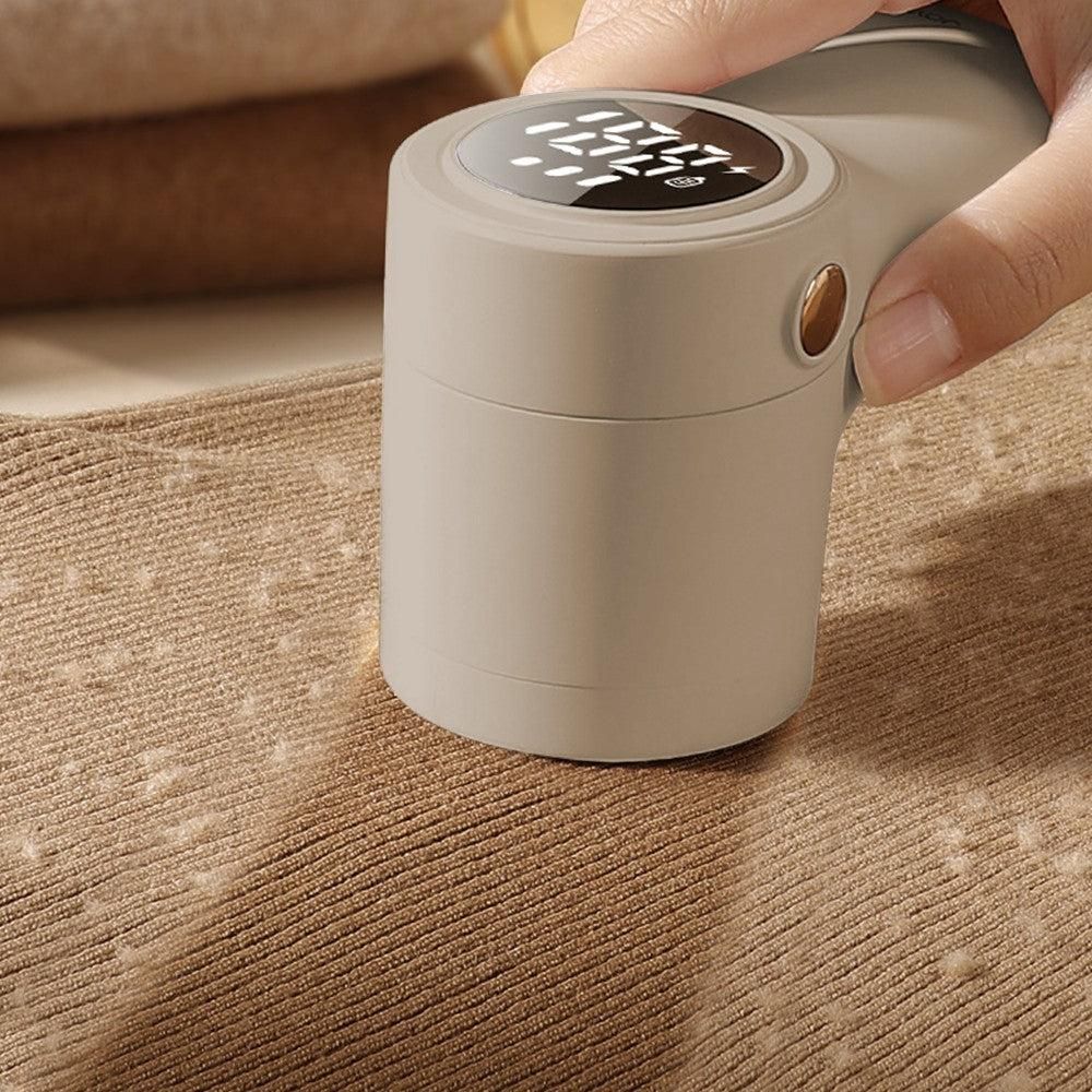 Portable Electric Lint Shaver for Clothes with Digital Display Beige V1263-JX-7155