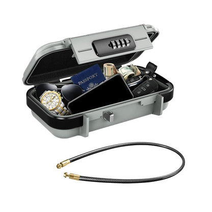 Portable Safe Box Combination Code Security Case LockBox with Removable Chain Blue V1263-JX-7156-1