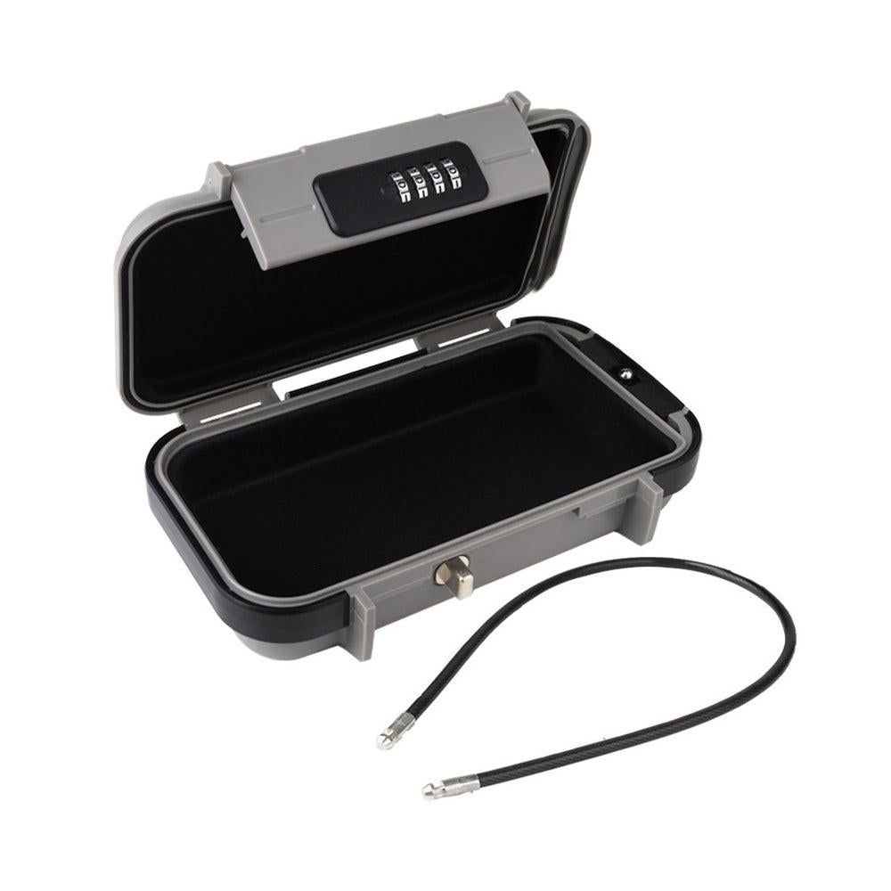 Portable Safe Box Combination Code Security Case LockBox with Removable Chain Gray V1263-JX-7156-2