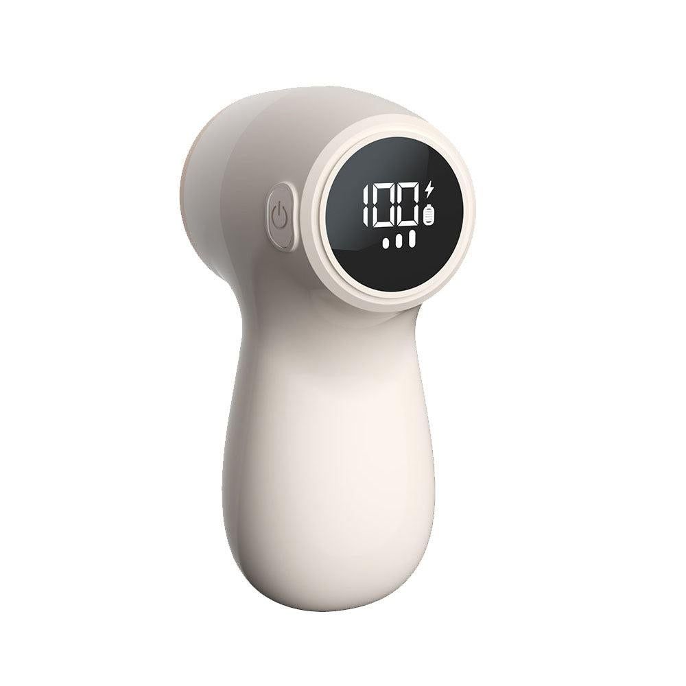 Rechargeable Electric Fur Remover Digital Display Fabric Shaver for Clothes Beige V1263-JX-7159-1