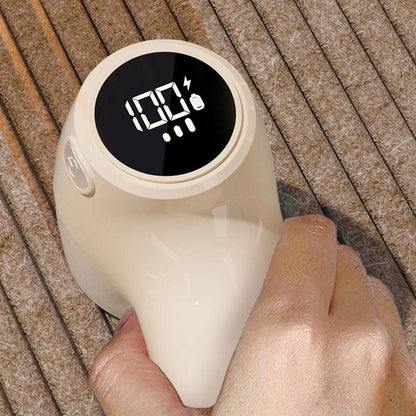 Rechargeable Electric Fur Remover Digital Display Fabric Shaver for Clothes Beige V1263-JX-7159-1