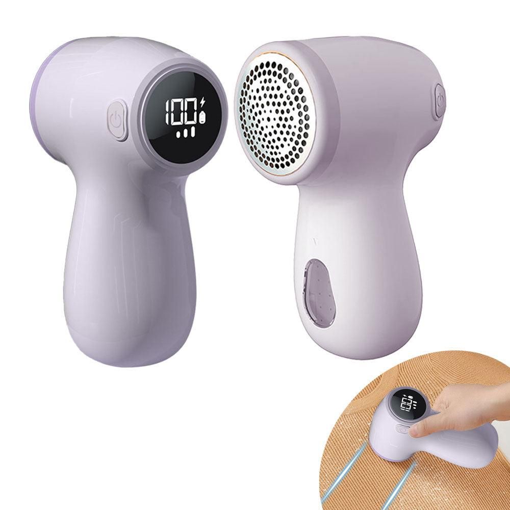 Rechargeable Electric Fur Remover Digital Display Fabric Shaver for Clothes Purple V1263-JX-7159-2