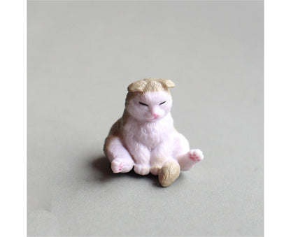 10Pcs Cat Figurine Personalized No Odor Plastic Car Center Console Cat Statue for Desktop-Multicolor V1263-JX-716