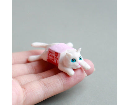 10Pcs Cat Figurine Personalized No Odor Plastic Car Center Console Cat Statue for Desktop-Multicolor V1263-JX-716