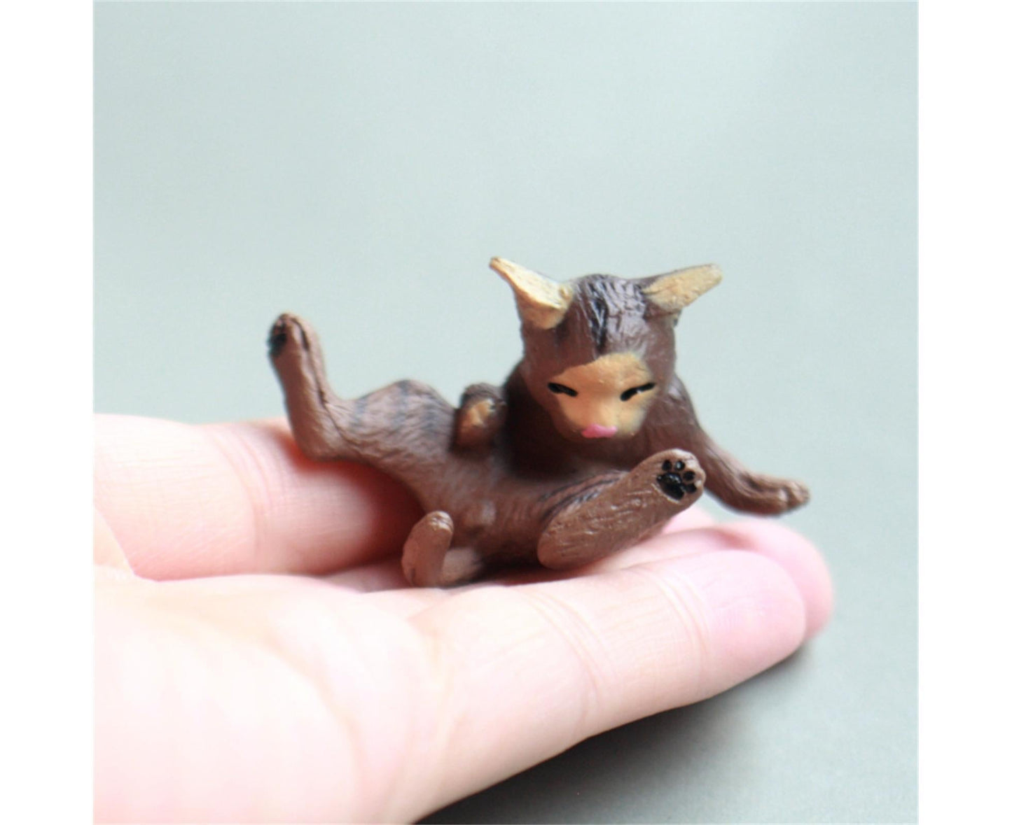 10Pcs Cat Figurine Personalized No Odor Plastic Car Center Console Cat Statue for Desktop-Multicolor V1263-JX-716