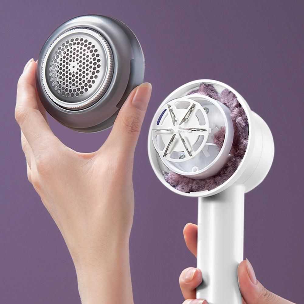 Fabric Shaver Lint Remover Rechargeable Electric Portable Sweater Defuzzer with 3 Speeds White V1263-JX-7164-1