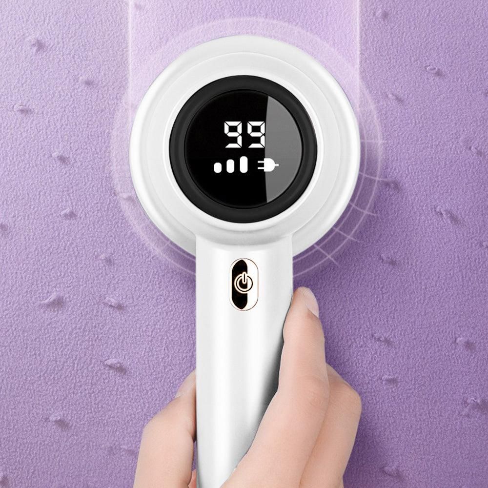 Fabric Shaver Lint Remover Rechargeable Electric Portable Sweater Defuzzer with 3 Speeds White V1263-JX-7164-1