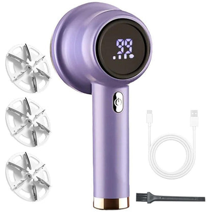 Fabric Shaver Lint Remover Rechargeable Electric Portable Sweater Defuzzer with 3 Speeds White V1263-JX-7164-1