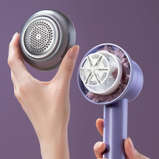 Fabric Shaver Lint Remover Rechargeable Electric Portable Sweater Defuzzer with 3 Speeds Purple V1263-JX-7164-2