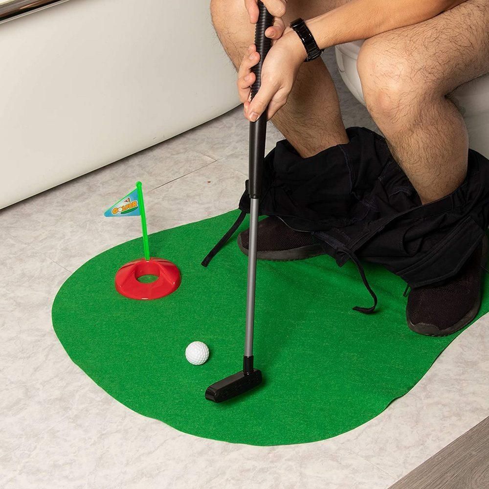 Toilet Mini Golf Potty Putter Toy Set V1263-JX-7166
