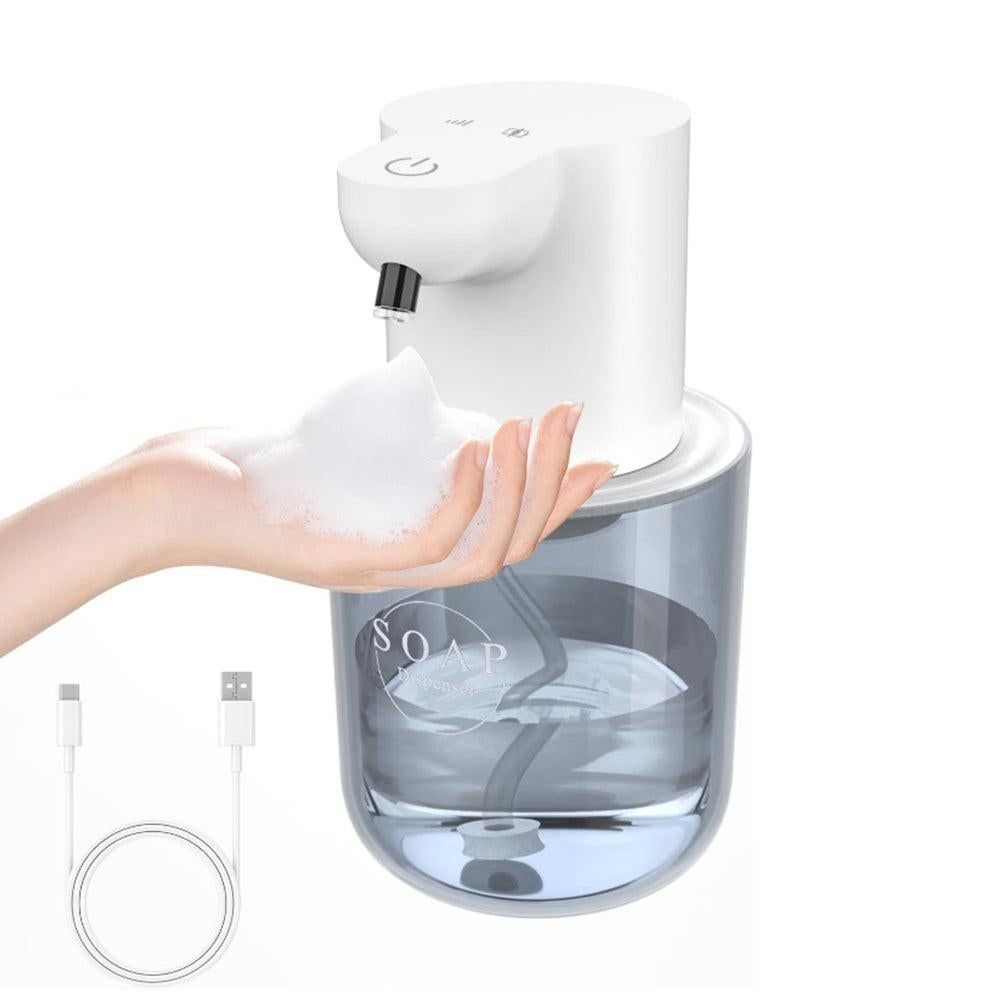 Touchless Automatic Electric Foaming Soap Dispenser 4-Level Adjustable Rechargeable Soap Dispenser Black V1263-JX-7167-2