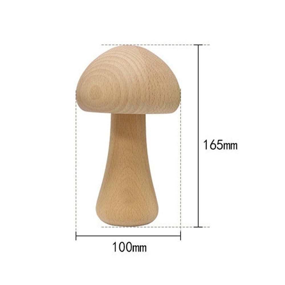 Cordless Wooden Mushroom Lamp Touch Dimmable Table Lamp Rechargeable Night Light V1263-JX-7169