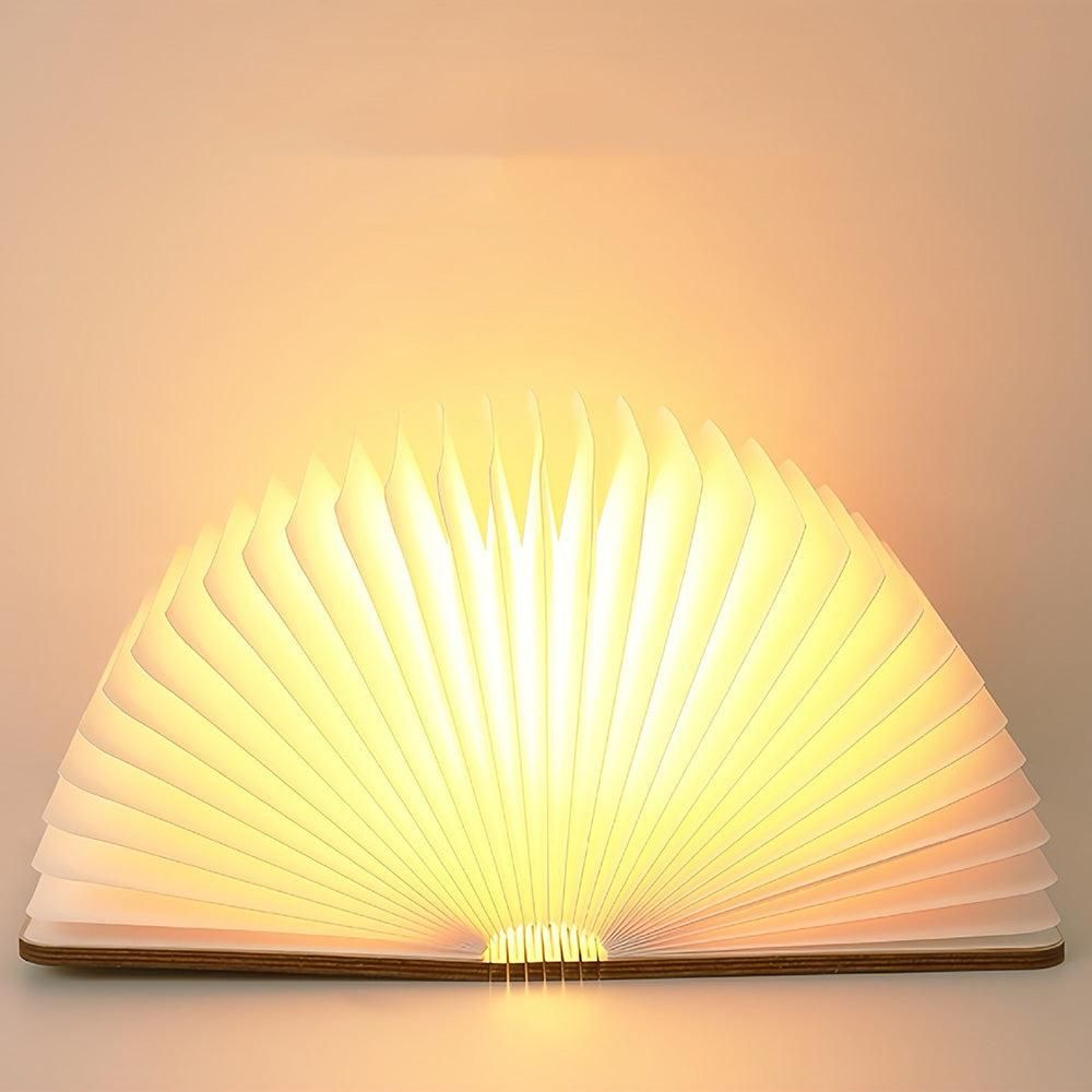 Foldable LED Book Lamp USB Rechargeable Creative Table Lamp Beige V1263-JX-7171-2