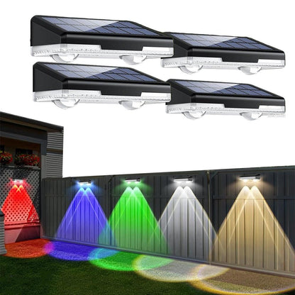 Outdoor Solar Wall Washer Light RGB Fence Lighting for Garden Deck V1263-JX-7172
