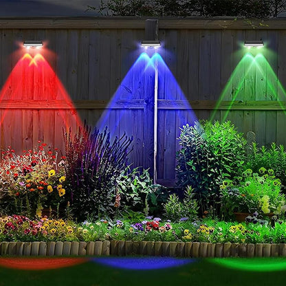 Outdoor Solar Wall Washer Light RGB Fence Lighting for Garden Deck V1263-JX-7172